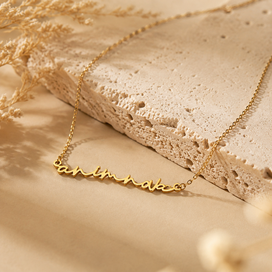 Petite Name Necklace — Stainless Steel