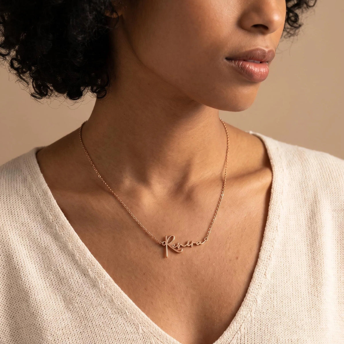 Signature Name Necklace — Stainless Steel