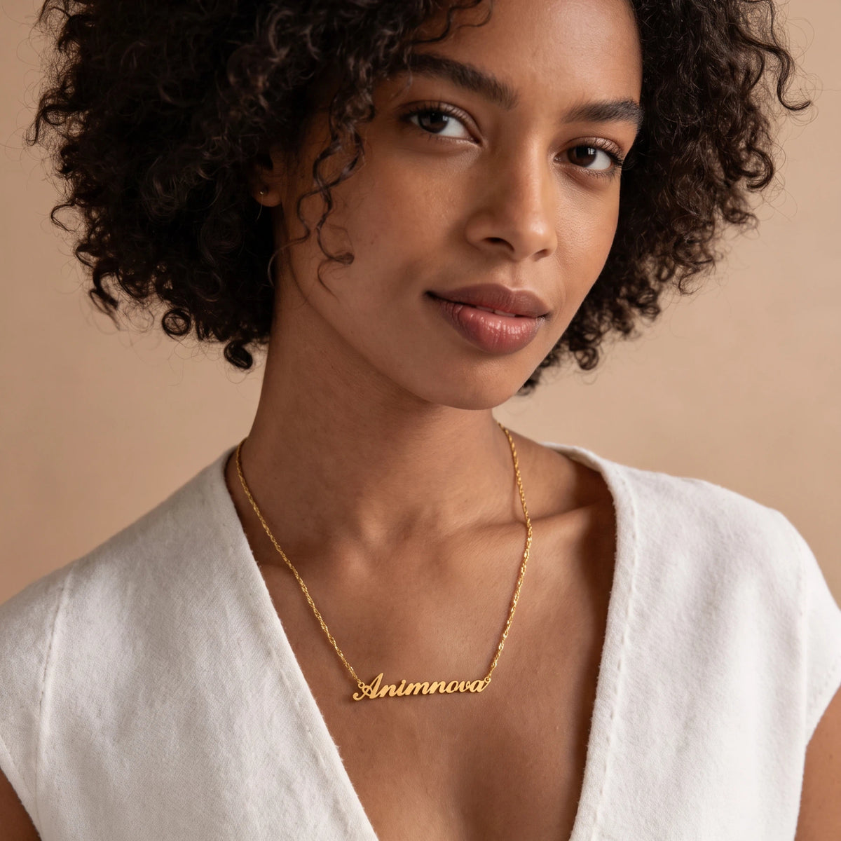 Light Script Name Necklace — Stainless Steel