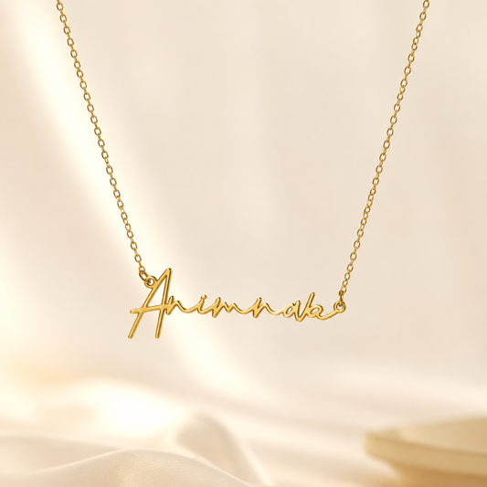 Signature Name Necklace — Stainless Steel