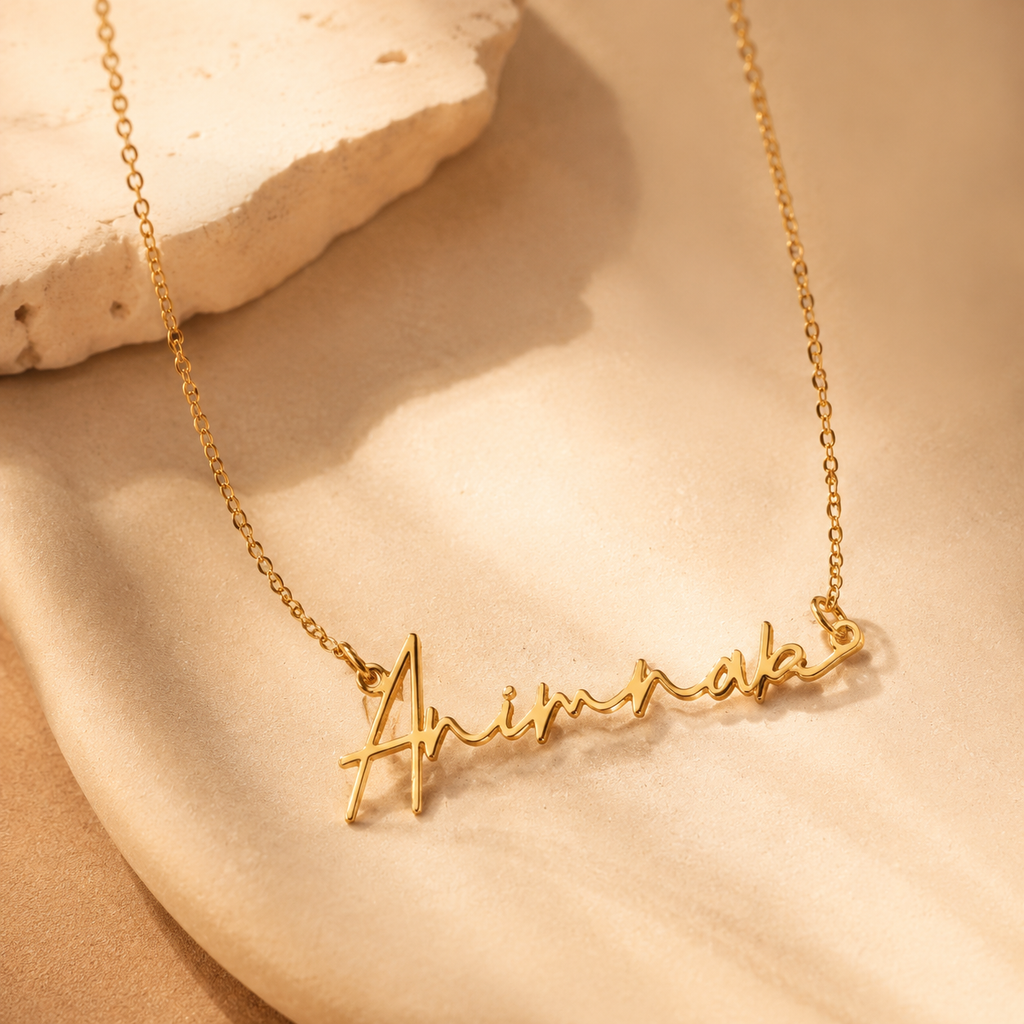 Signature Name Necklace — Stainless Steel