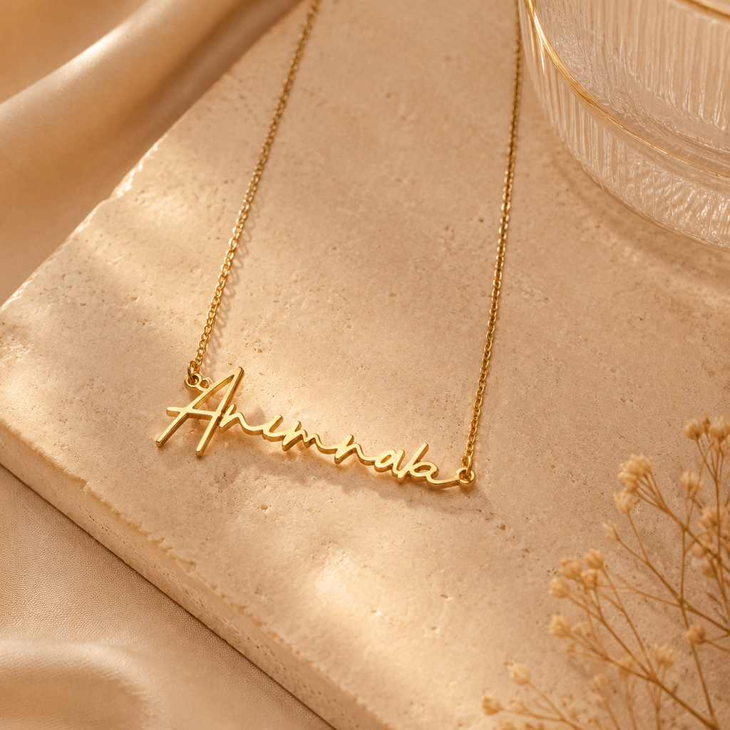 Signature Name Necklace — Stainless Steel