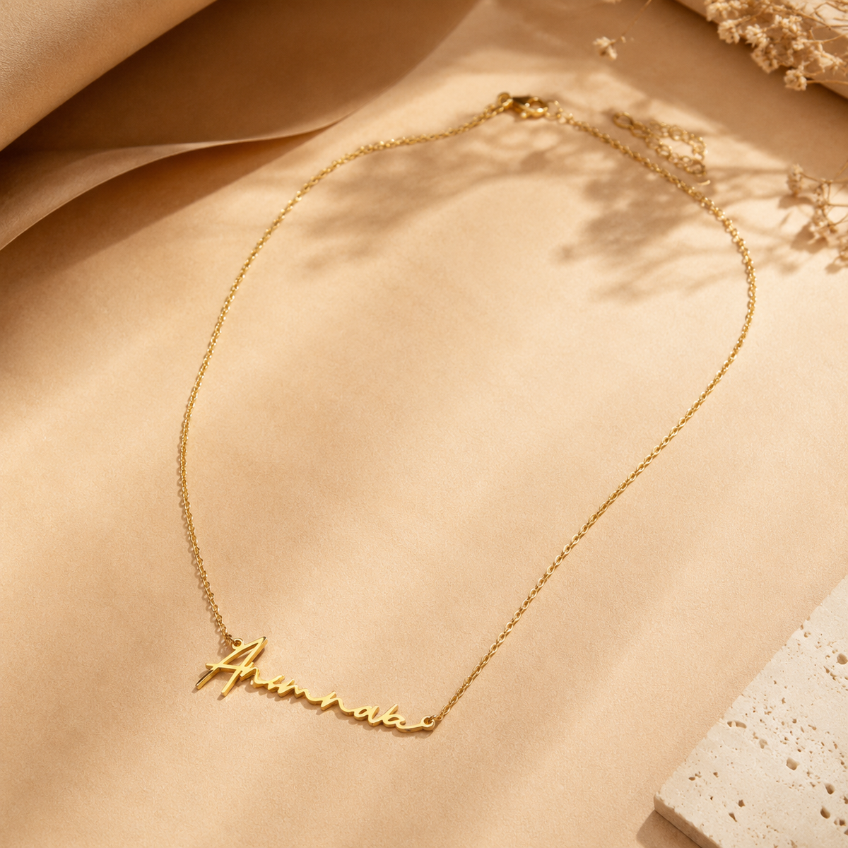 Signature Name Necklace — Stainless Steel