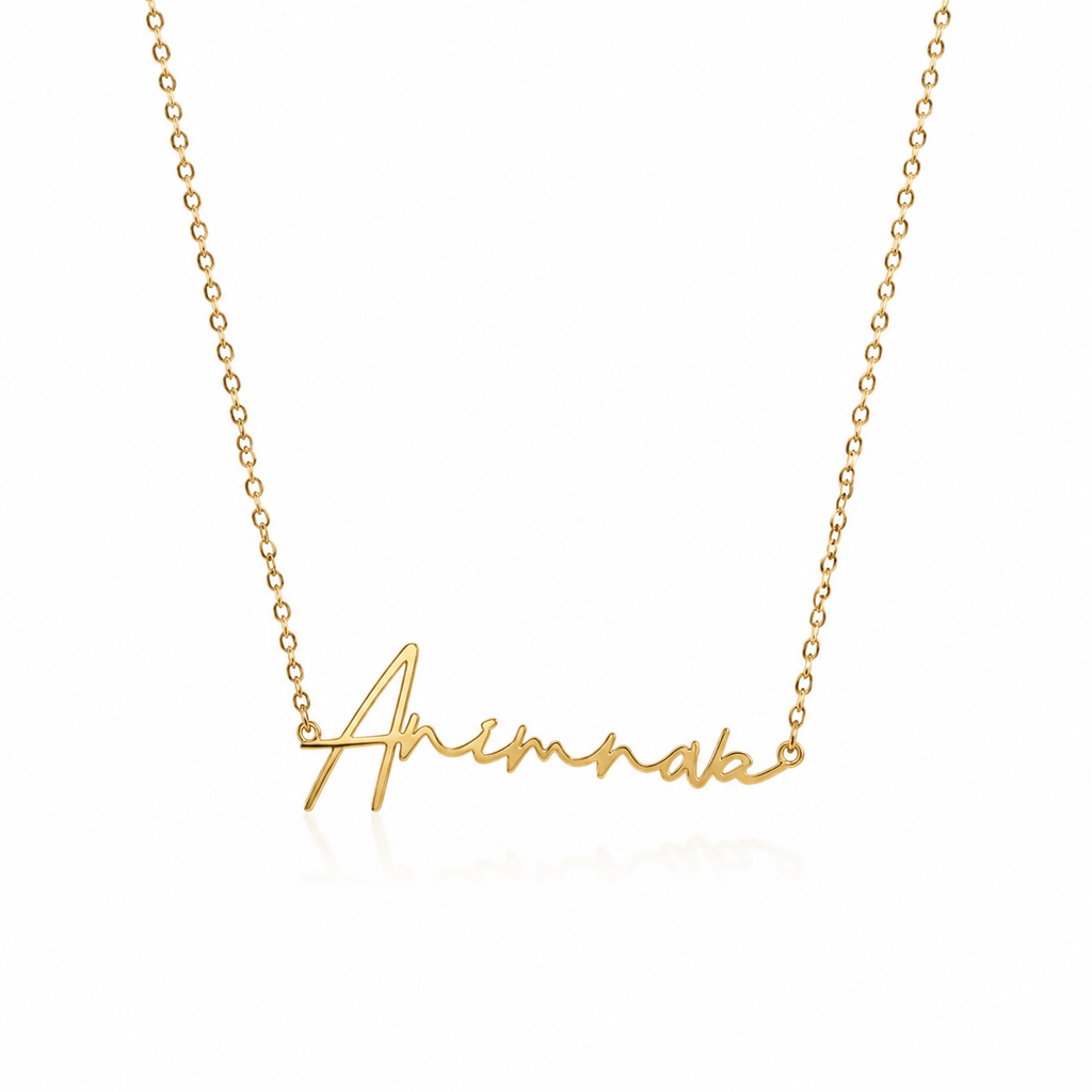 Signature Name Necklace — Stainless Steel