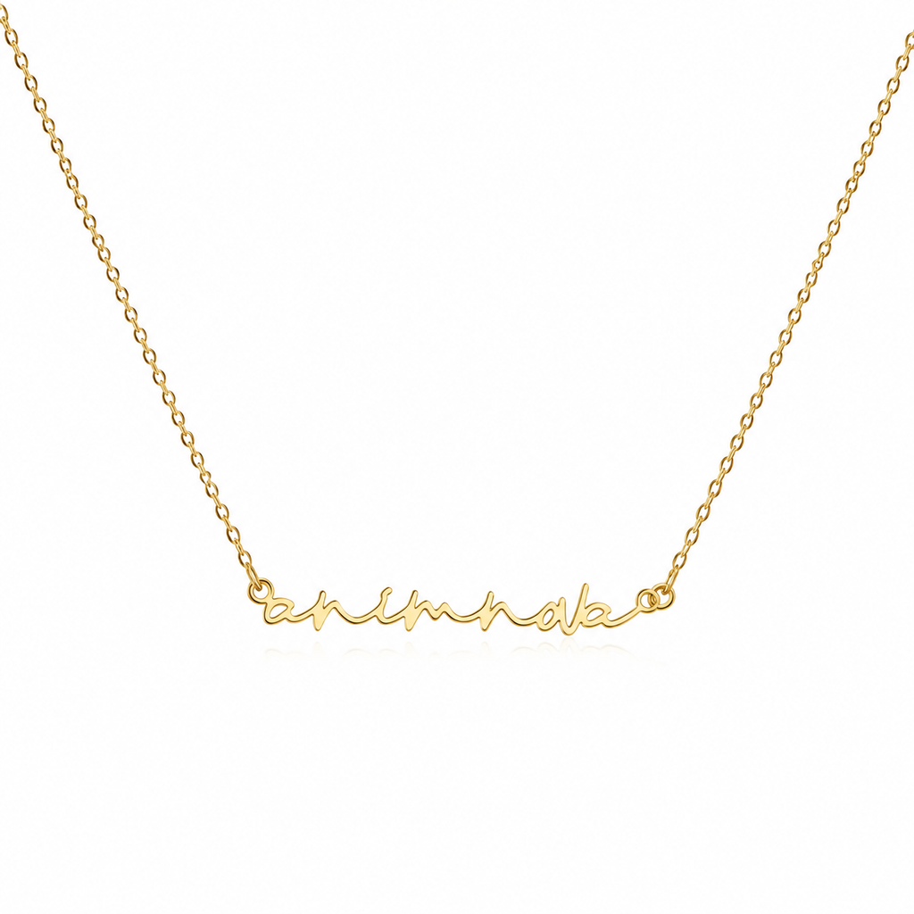 Petite Name Necklace — Stainless Steel