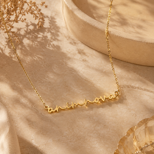 Design Your Own Name Necklace — Stainless Steel