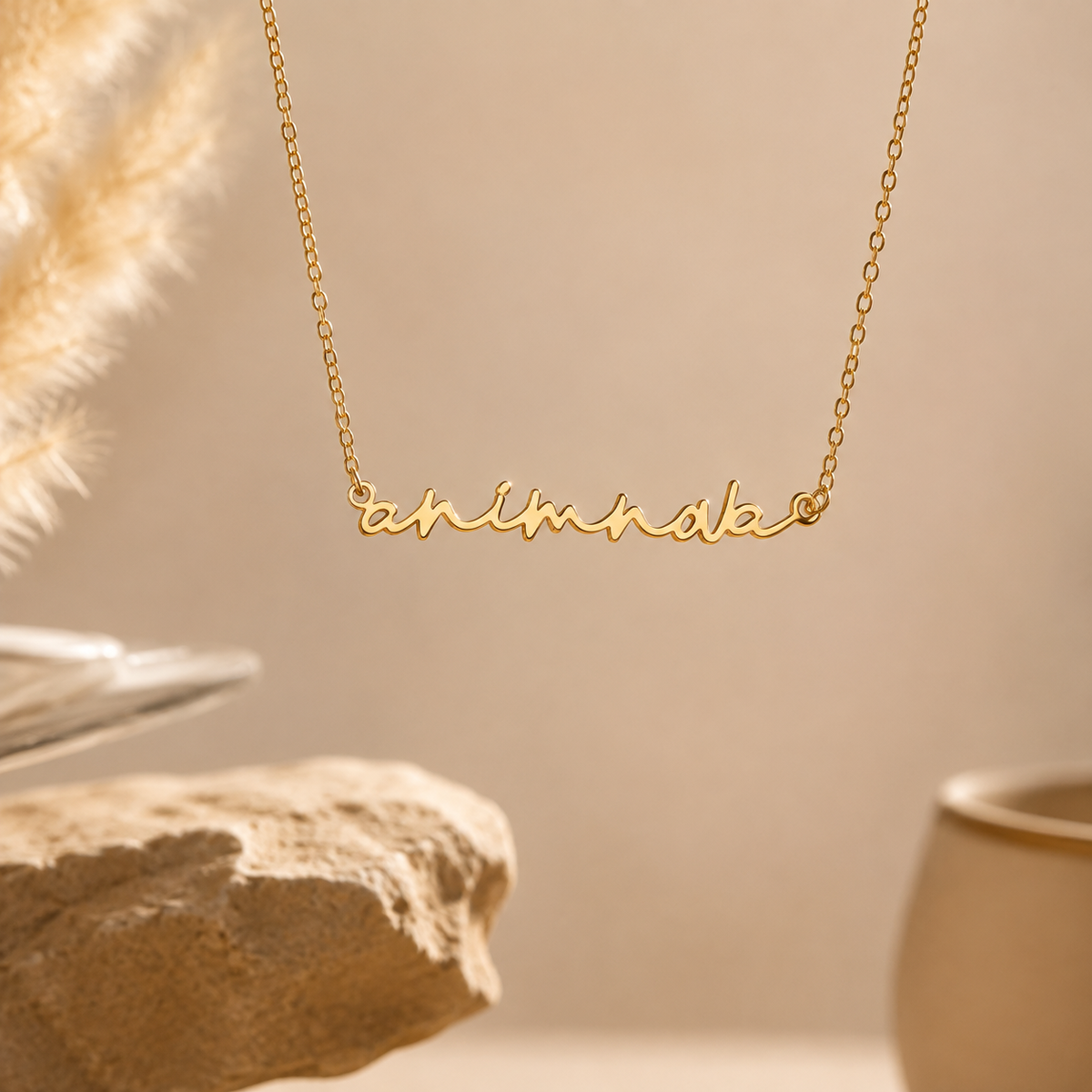 Petite Name Necklace — Stainless Steel