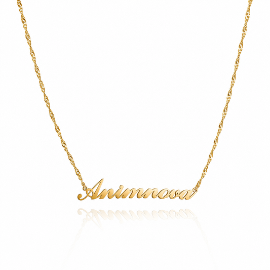 Light Script Name Necklace — Stainless Steel