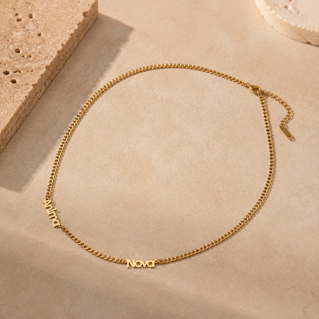 Cuban Link Name Necklace — Up to 6 Names | Stainless Steel