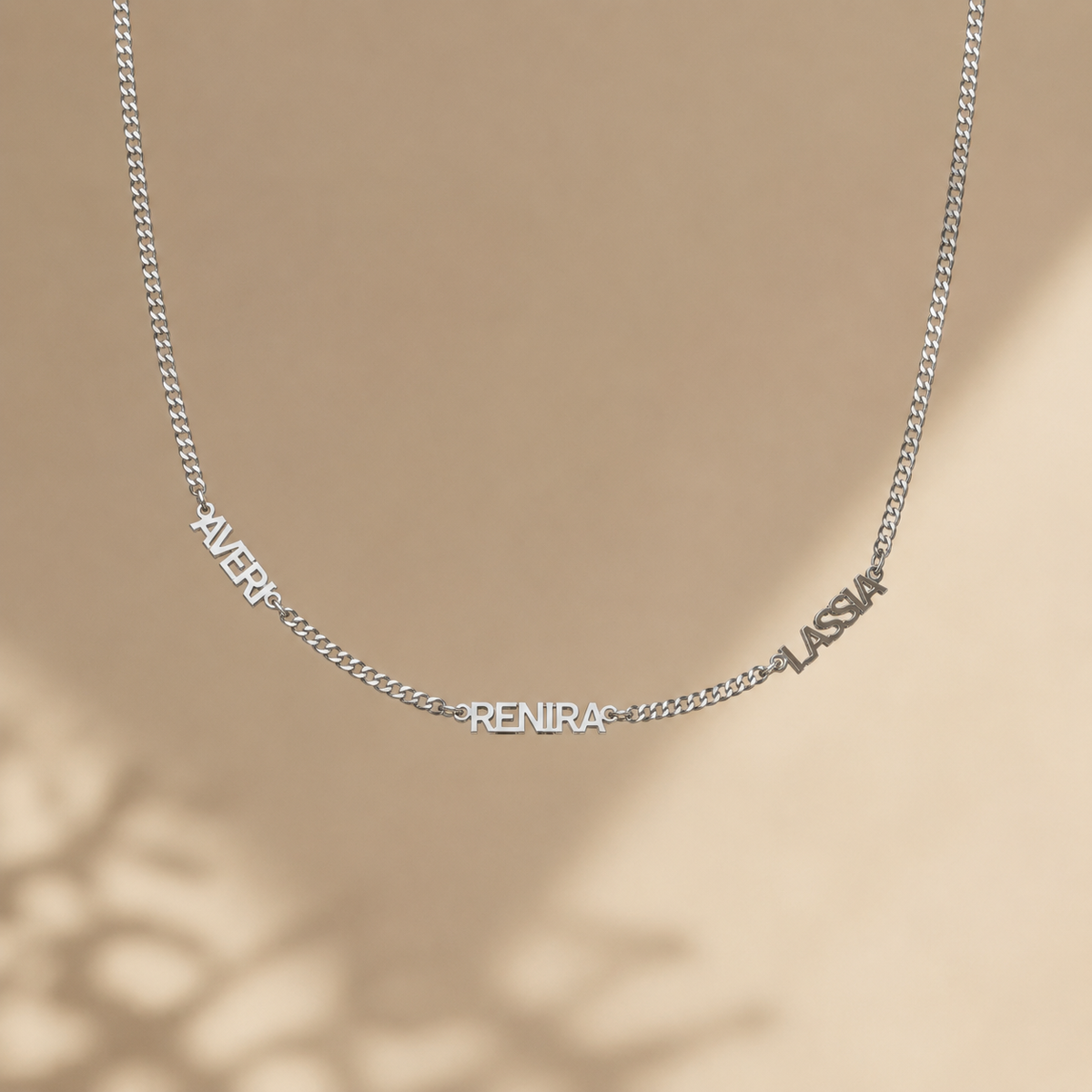 Cuban Link Name Necklace — Up to 6 Names | Stainless Steel