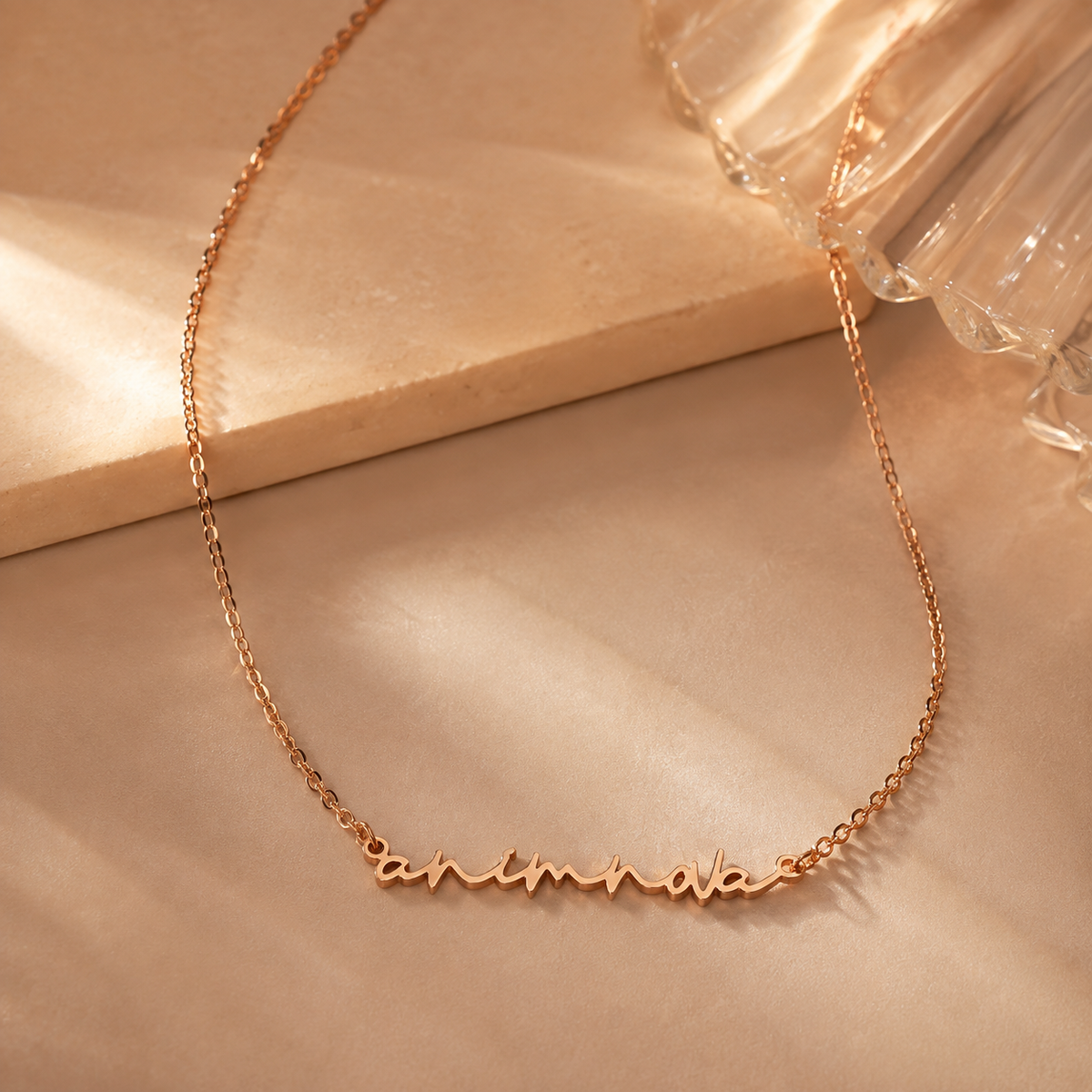 Petite Name Necklace — Stainless Steel