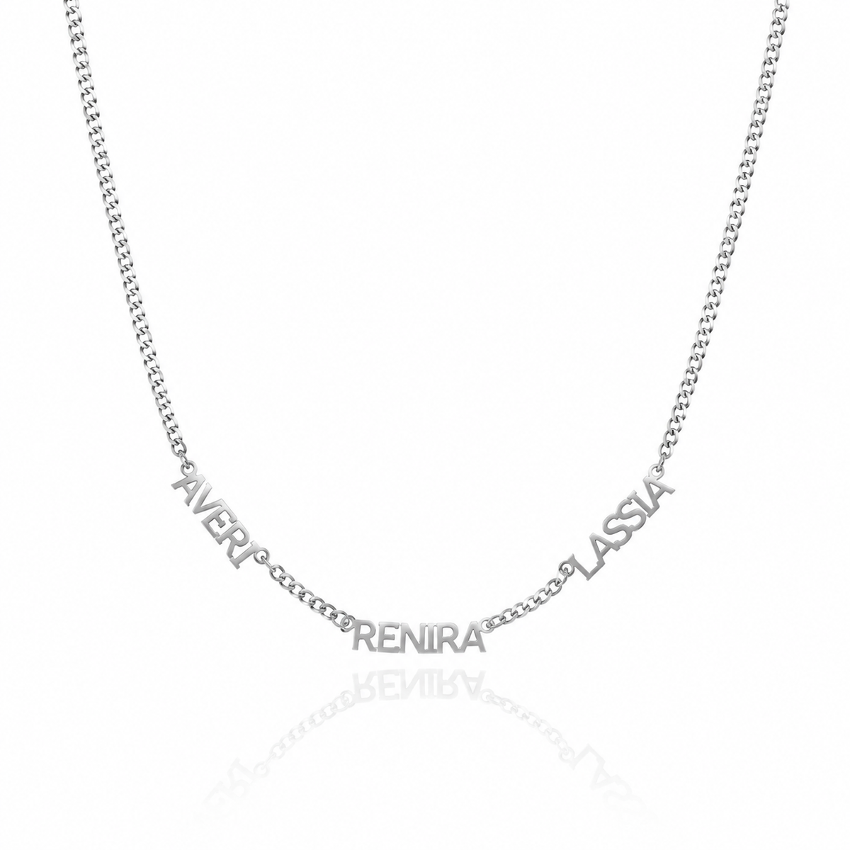 Cuban Link Name Necklace — Up to 6 Names | Stainless Steel