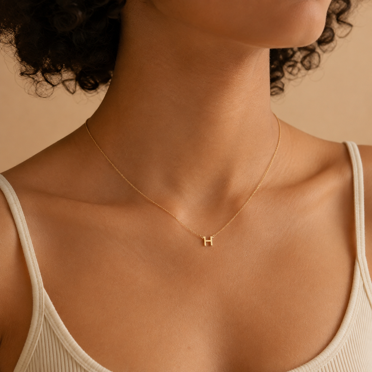 Spaced Letter Name Necklace — Stainless Steel