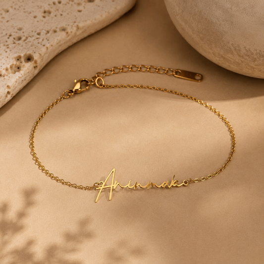 Signature Name Bracelet — Stainless Steel