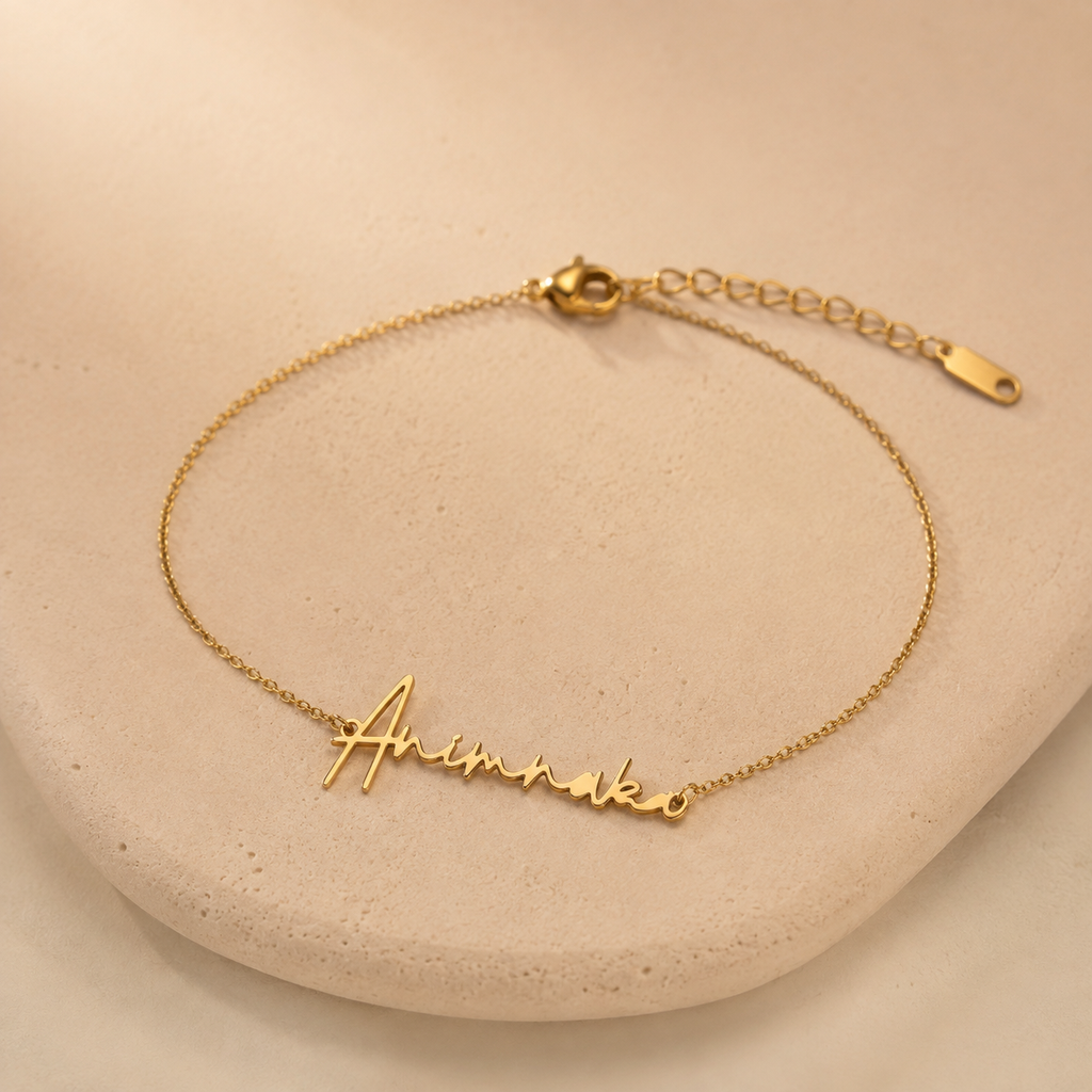 Signature Name Bracelet — Stainless Steel