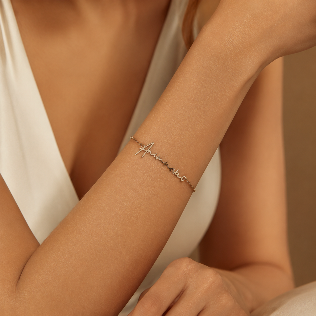 Signature Name Bracelet — Stainless Steel